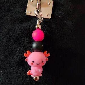 Charming Pink Axolotl Tumbler Charm